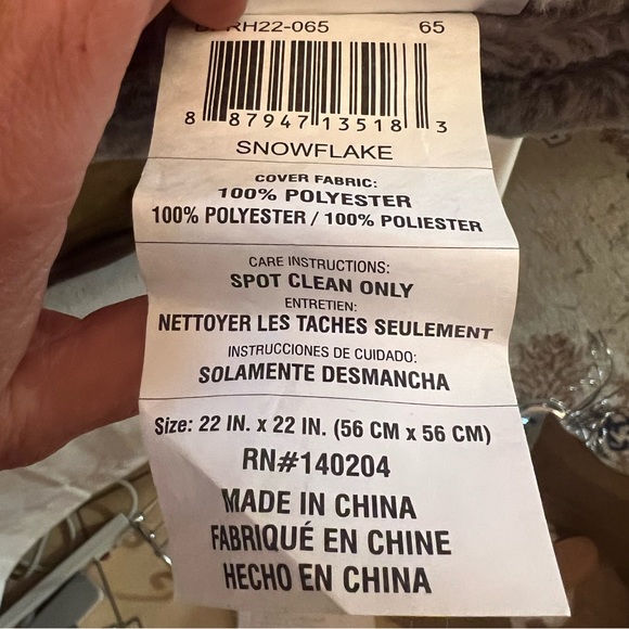 Dream Home Let It Snow Snowflake Pillows - Picture 5 of 6